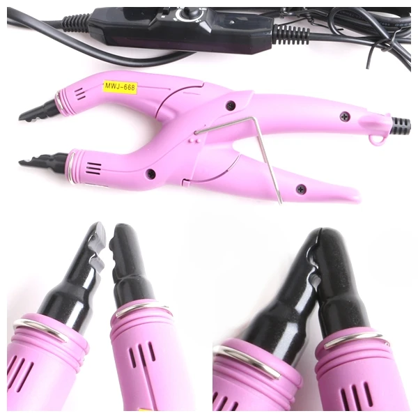 1PC Loof Hair Extension Fusion Iron Temperature Control Melting Hair Extension Connector Heat Iron For Prebonded Tip Hair