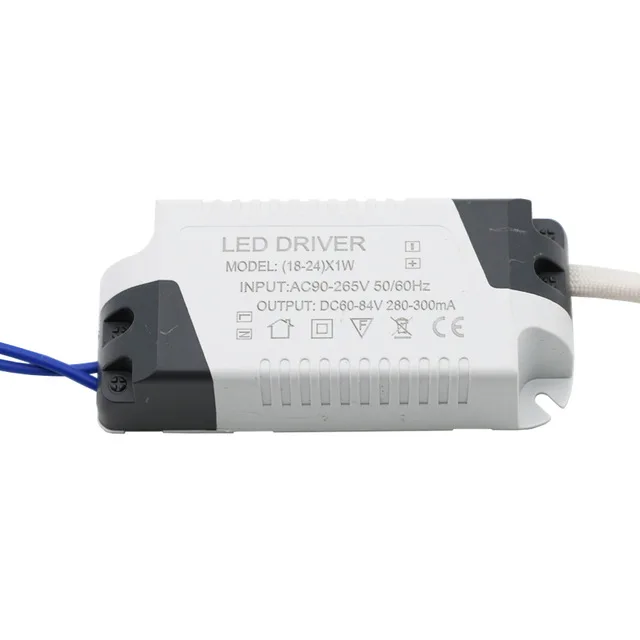 

LED External Driver 300mA (18-24)x1W DC 60V ~ 84V Led Driver 18W 20W 21W 22W 23W 24W Power Supply AC 85-265V for LED lights