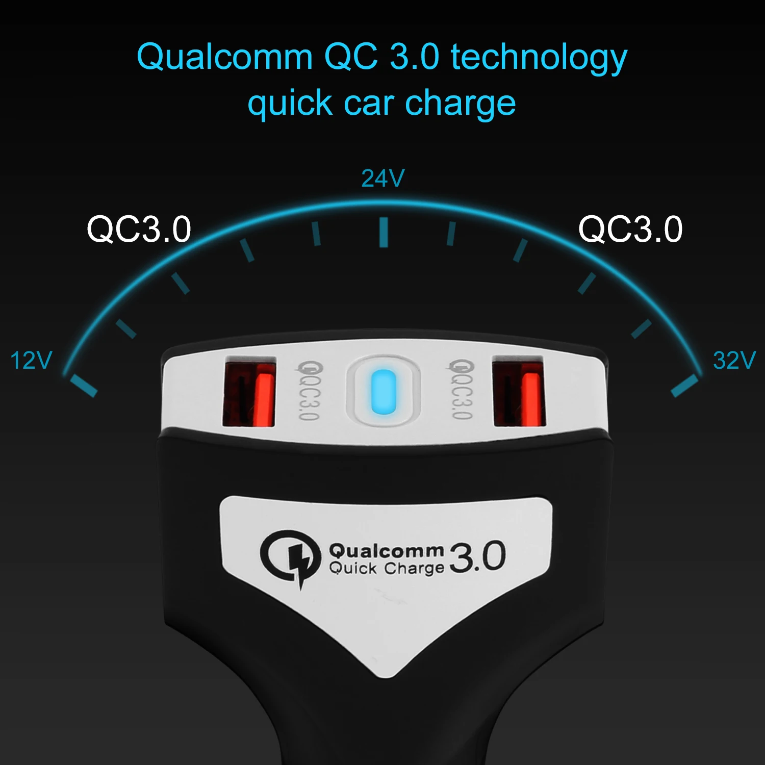 GOOJODOQ QC 3.0 شاحن سيارة ثنائي USB منافذ سريع سريع شاحن 36 W سيارة الهاتف شاحن لهواوي Xiaomi redmi فون سامسونج