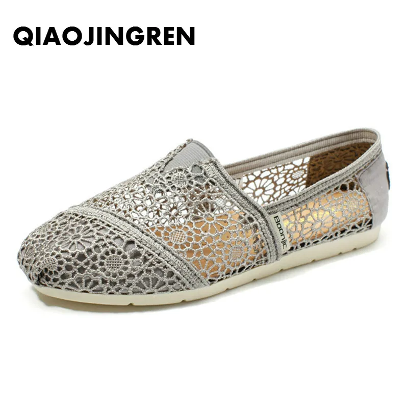 

Summer Fashion Lace Shoes Women Living Room Shoes Home Sandals Slip on Hollow out Breathable Casual Flats Ladies Footwear 35-40