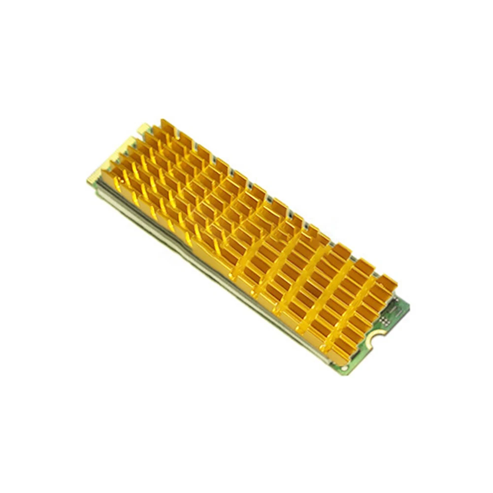 Легкая установка SSD мини-кулер для жесткого диска Универсальный Теплопроводящий ультра тонкий компьютер толщина теплоотвода для M.2 NGFF - Цвет: Золото