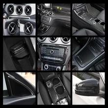 Center Console Aria Condizionata Presa di Decorazione Cornice Stile Fibra di Carbonio Per Mercedes Benz CLA C117 GLA X156 Scatola di Immagazzinaggio Decalcomanie