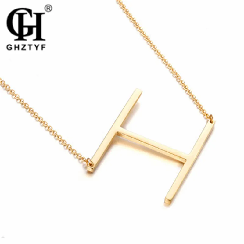 

Women's Stainless Steel A-Z Initial Letter Long Pendant Necklace For Women Wedding Bridesmaid Charm Fashion Drop Jewelry