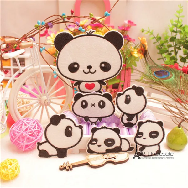 Cute Panda Iron on Cloth Patches - 0