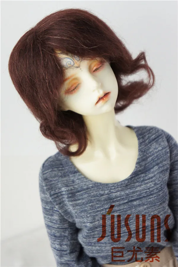 JD044 SD BJD парики из мохера для кукол 1/3 средней длины кудрявая кукла парик Размер 8-9 дюймов волшебный мохер волос для виниловой куклы