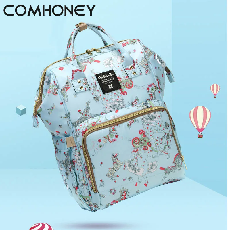 

Baby Diaper Bag Maternity Nappy Bags Print Nursing Bag Mummy Travel Backpack Large Capacity Changing Bag For Baby C