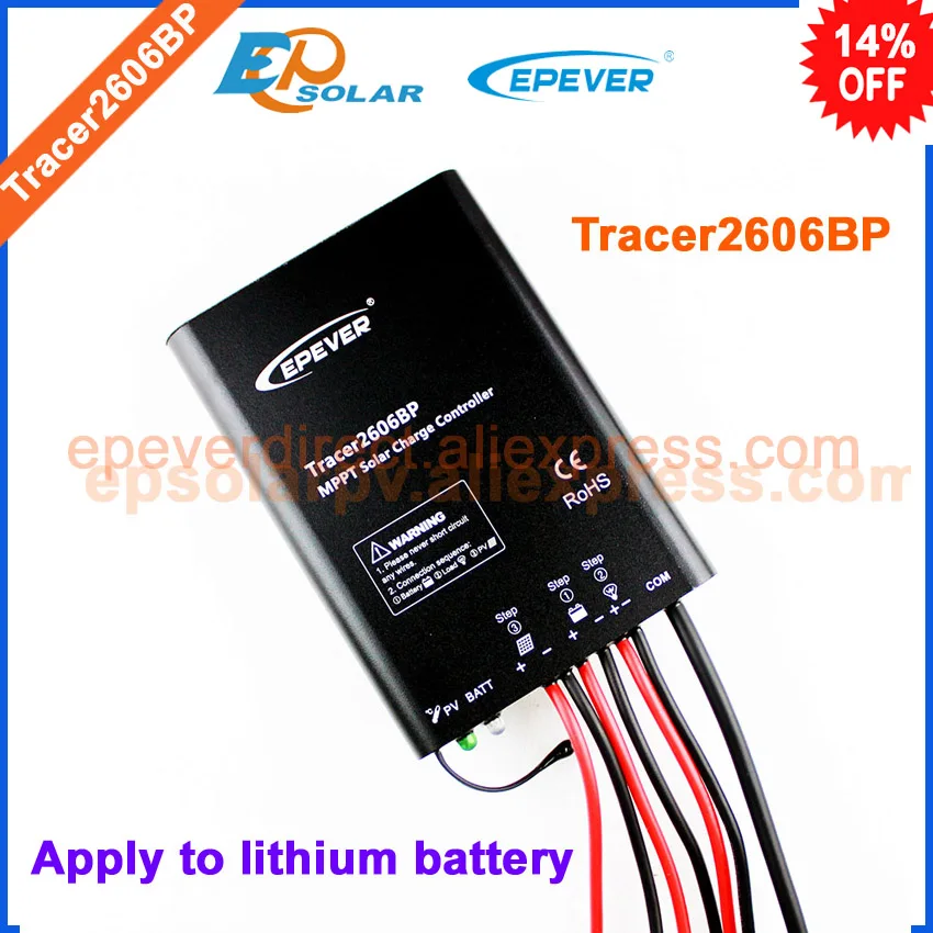 

Solar mppt EPEVER chagring rgulator Tracer2606BP free shipping facotry original product apply for lithium battery 10A 10amp