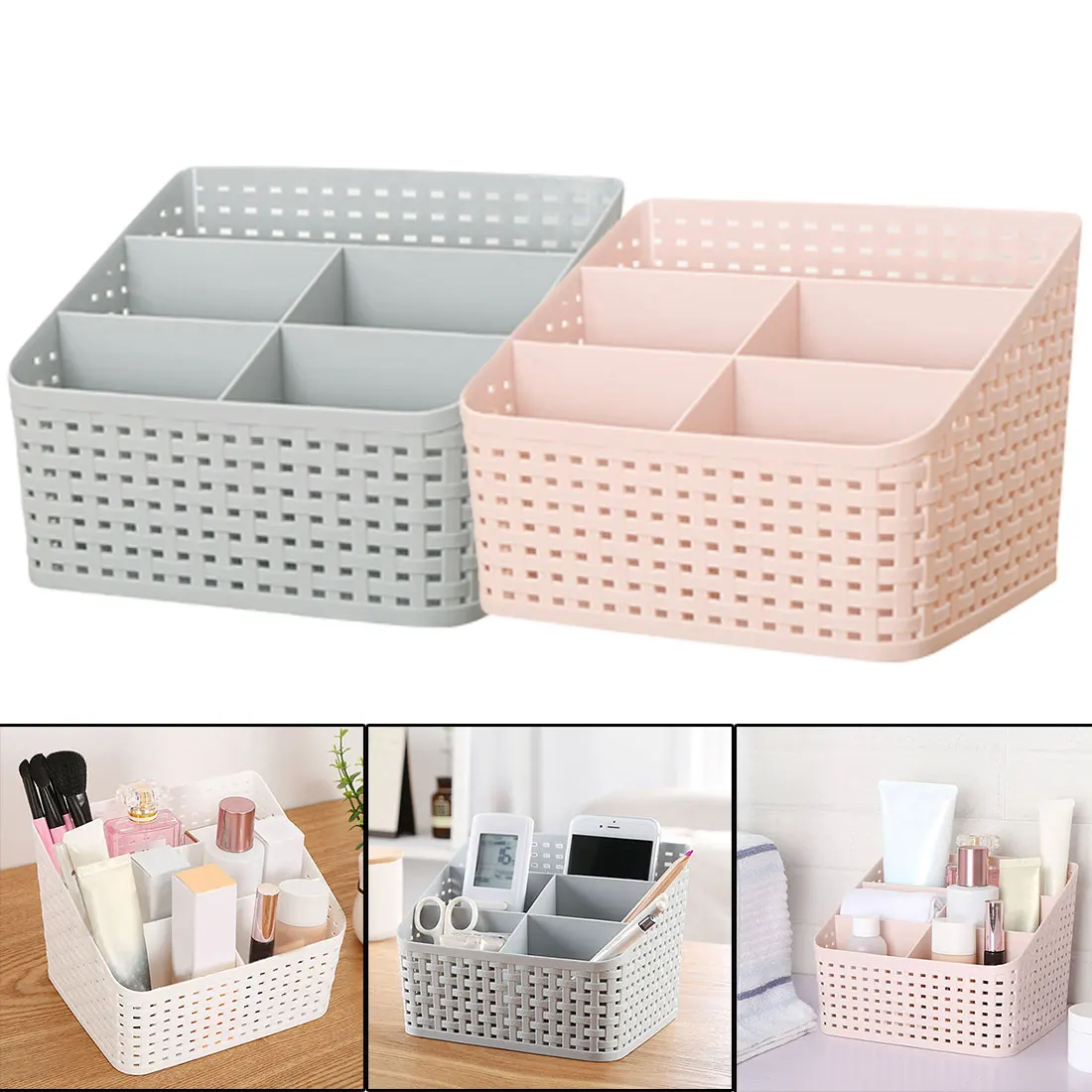 

Plastic Desktop Jewelry Organizer Makeup Organizer Storage Box Cosmetics Makeup Storage Drawers Home Storage Box 1pc