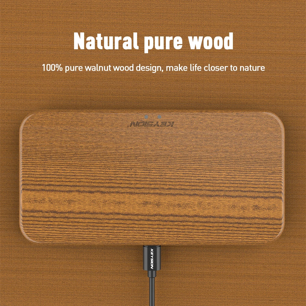 KEYSION Dual Wireless Charger 5 Coils Qi Fast