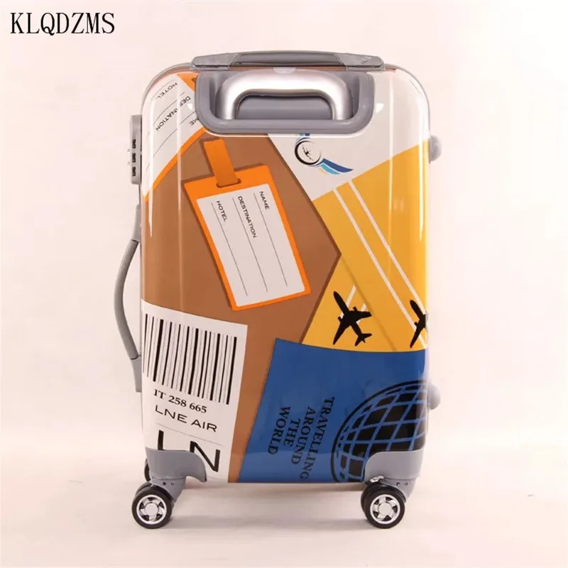 KLQDZMS 20/24/28inch PC travel luggage fashion rolling luggage spinner trolley suitcase on wheel