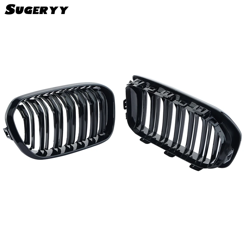 

SUGERYY 1 pair Car Style One Pair Front Gloss Black Racing Grilles for BMW 1 Series F20 2015 2016 Accessories Parts
