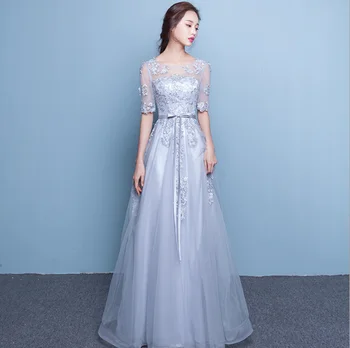 

New arrival elegant party dress night party dresses Vestido de Festa luxury appliques gown long style beading