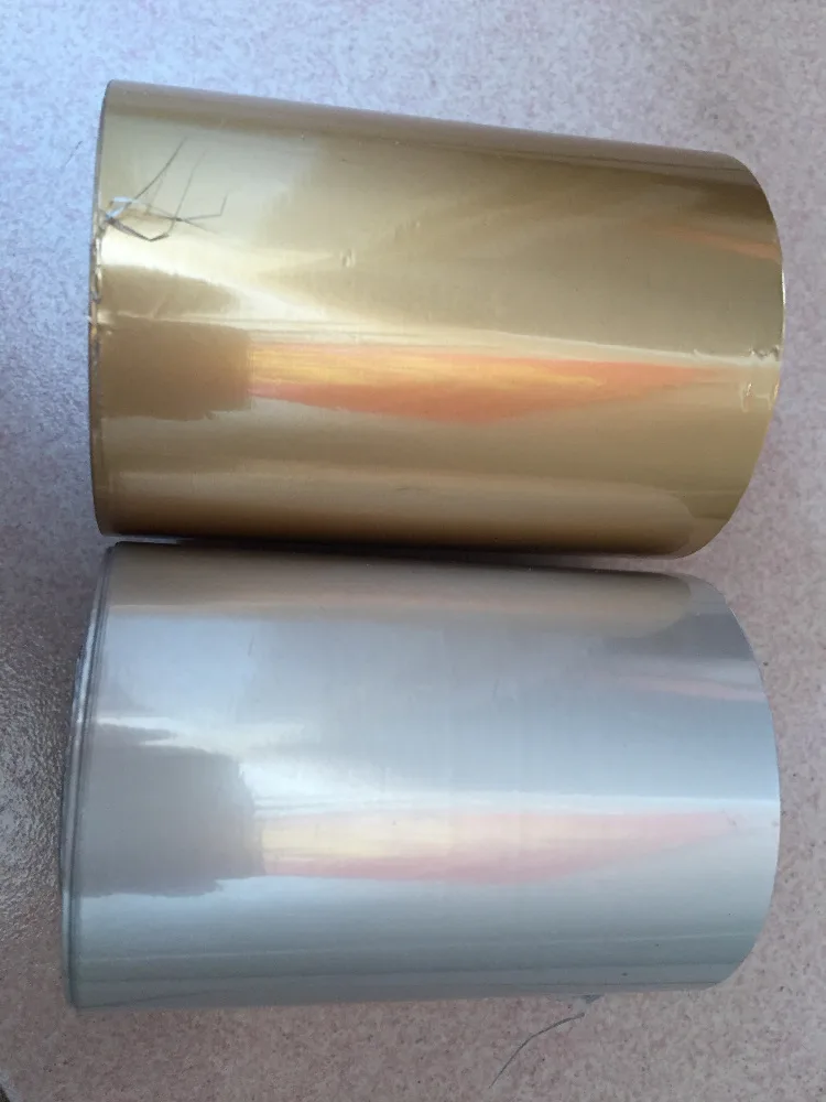 Matte Gold + Matte Silver 2Piecesx(8cmx120m)/Roll Hot Stamping Foil Paper Roll hot stamping foil film Hot Foil or Plastic Paper