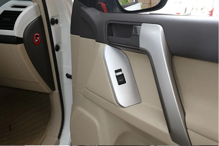 4 шт., для Toyota Land Cruiser Prado FJ150 150 2010-, крышка для дверного окна, накладка на подлокотник, автомобильные аксессуары LHD