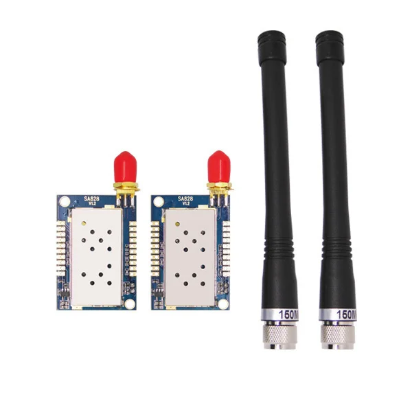 

2pcs/lot 3km 1W High-integrated VHF | UHF Frequency band Embedded WALKIE TALKIE modules SA828 + antennas