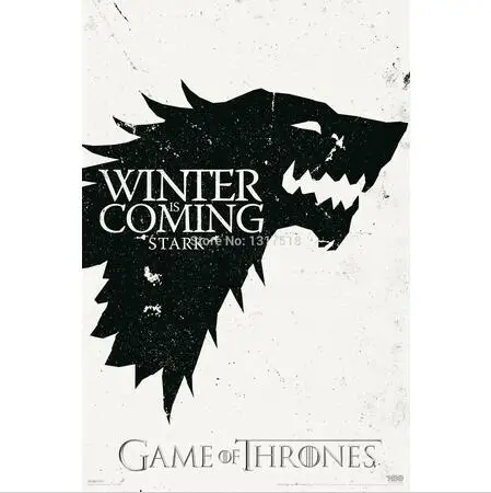 cheap Custom Game of Thrones Poster Novelty Print Your Own Picture On Room Wall Daenerys Targaryen Poster Silk By 27x40cm