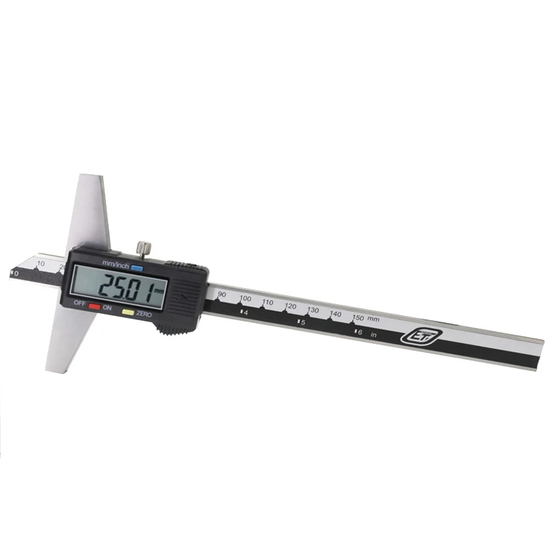 

High quality 0-150mm 6" Metric Imperial Digital Depth Vernier Caliper Micrometer Stainless Steel Electric Digital Depth Gauge