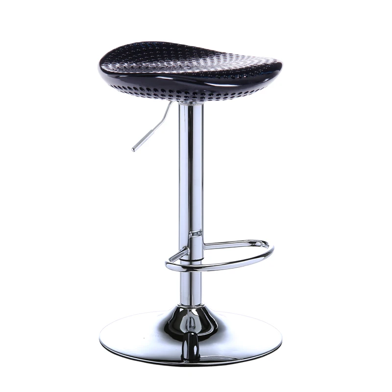 Continental Bar Chair Lifting High Stool Modern Household Rotatable Chair High Strength PVC Materials Plating Metal Technology