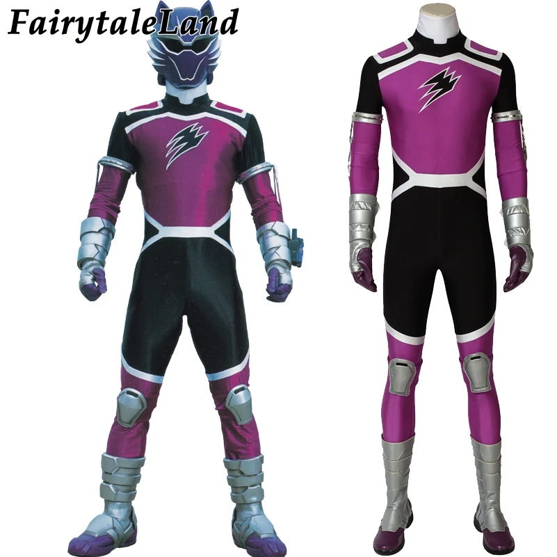 Juken Sentai Gekiranger Gou Fukami Косплей Костюм Хэллоуин Карнавал супергерой Геки Фиолетовый