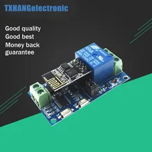 12V ESP8266 ESP-01 1 Channel WiFi Relay Module 1-Channel Relay Module For IOT Smart Home Phone APP Controller(With ESP8266)