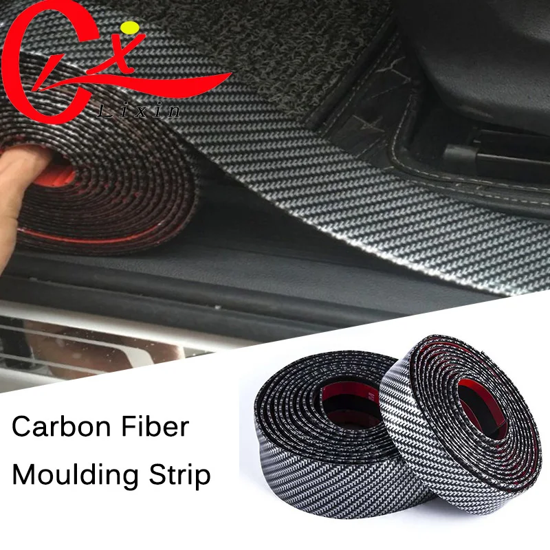 Car-Styling-Carbon-Fiber-Car-Bumper-Strips-Rear-Bumper-Stickers-Trim-Protector-Exterior-Front-Bumper-Lip