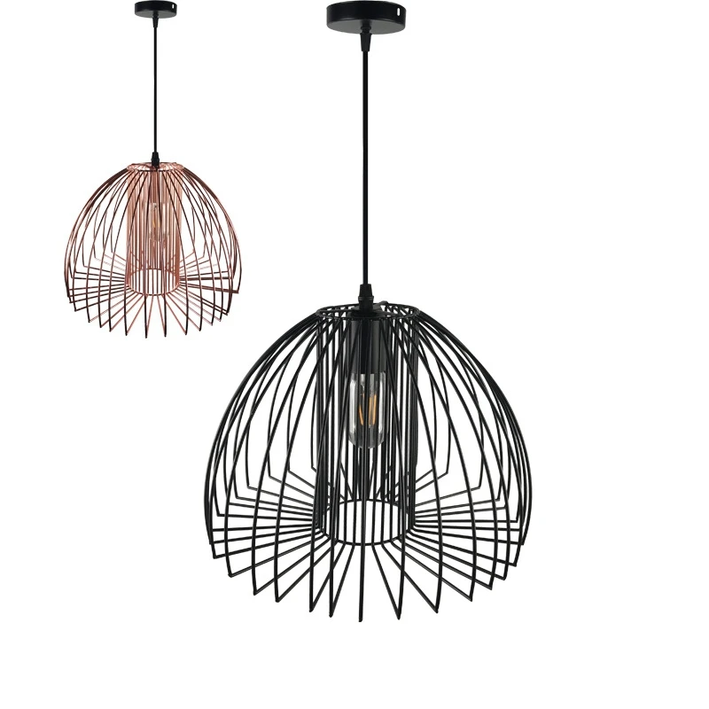 

Creative antique lanterns Pendant lamp vintage E27 iron birdcage Restaurant Pendant Lights for kitchen living room Coffee Bar