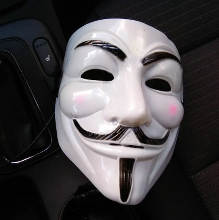 Anonymous Guy Fawkes нарядное платье аксессуар для костюма для взрослых macka маскарад, Хеллоуин The V для Vendetta вечерние маска для косплея маска