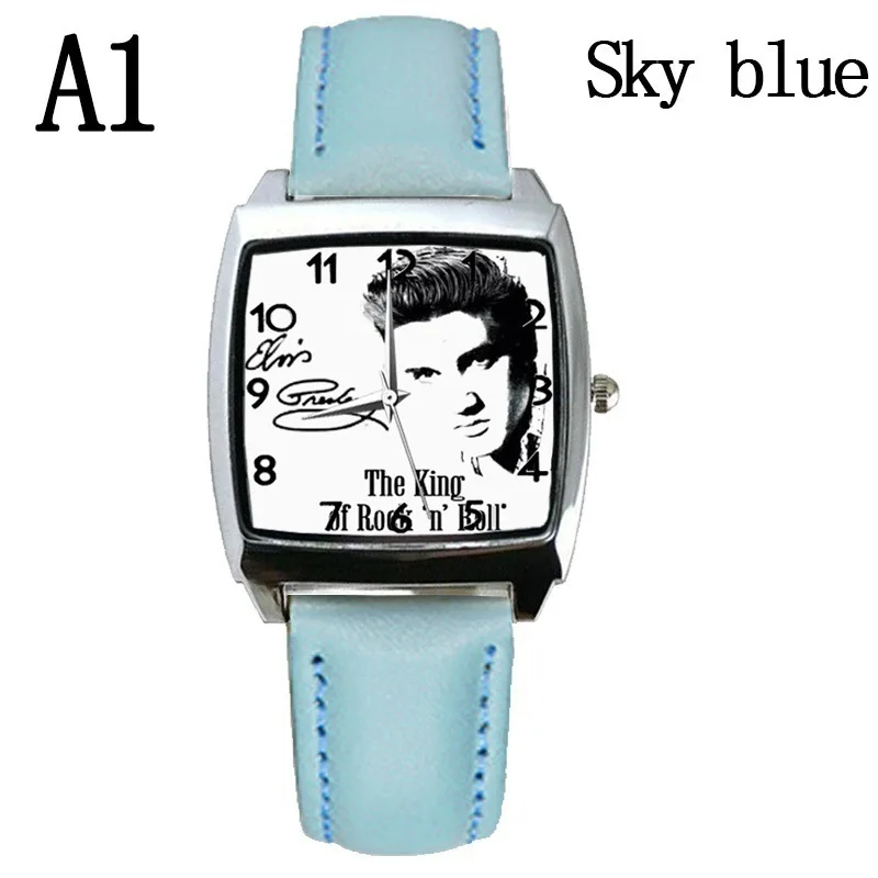 Часы кварцевые наручные часы новые модные стильные часы для мальчиков и девочек Elvis часы с Элвисом ремешок часы подарок