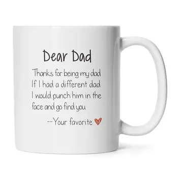 

Father's Day Mugs Birthday Presents Gag Gifts For Daddy To Be Thanks For Being My Dad Coffee Cups 11 Oz