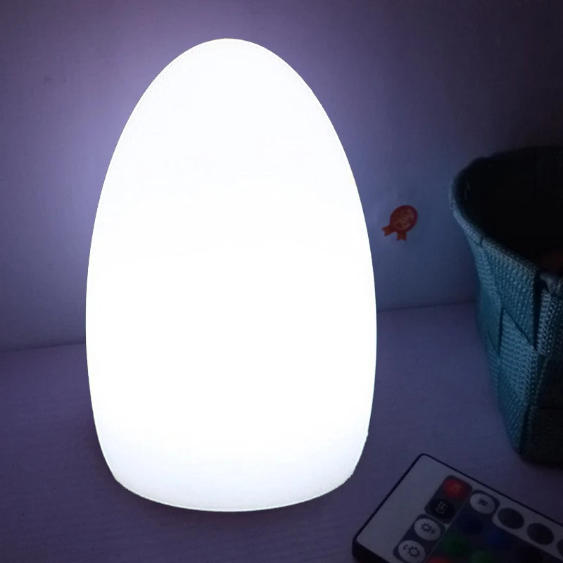 D11* H19cm светодиодный ночник для яиц перезаряжаемый беспроводной декоративный светящийся Настольный светильник с 16 сменными цветами пульт дистанционного управления 1 шт - Испускаемый цвет: changeable
