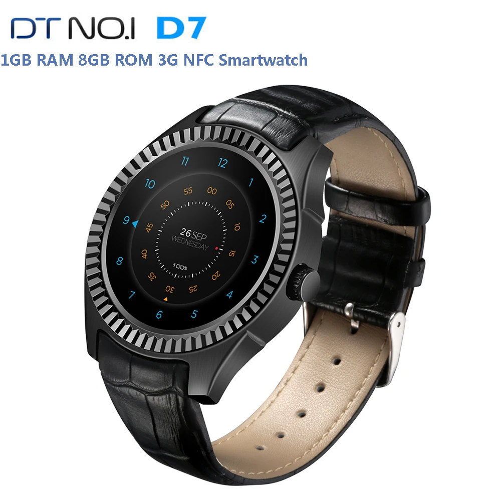 DTNO. Я D7 Android 4,4 Smartwatch часы Companion MTK6572 с 500 мАч Батарея Ёмкость Bluetooth, Wi-Fi Smartwatch здоровый монитор