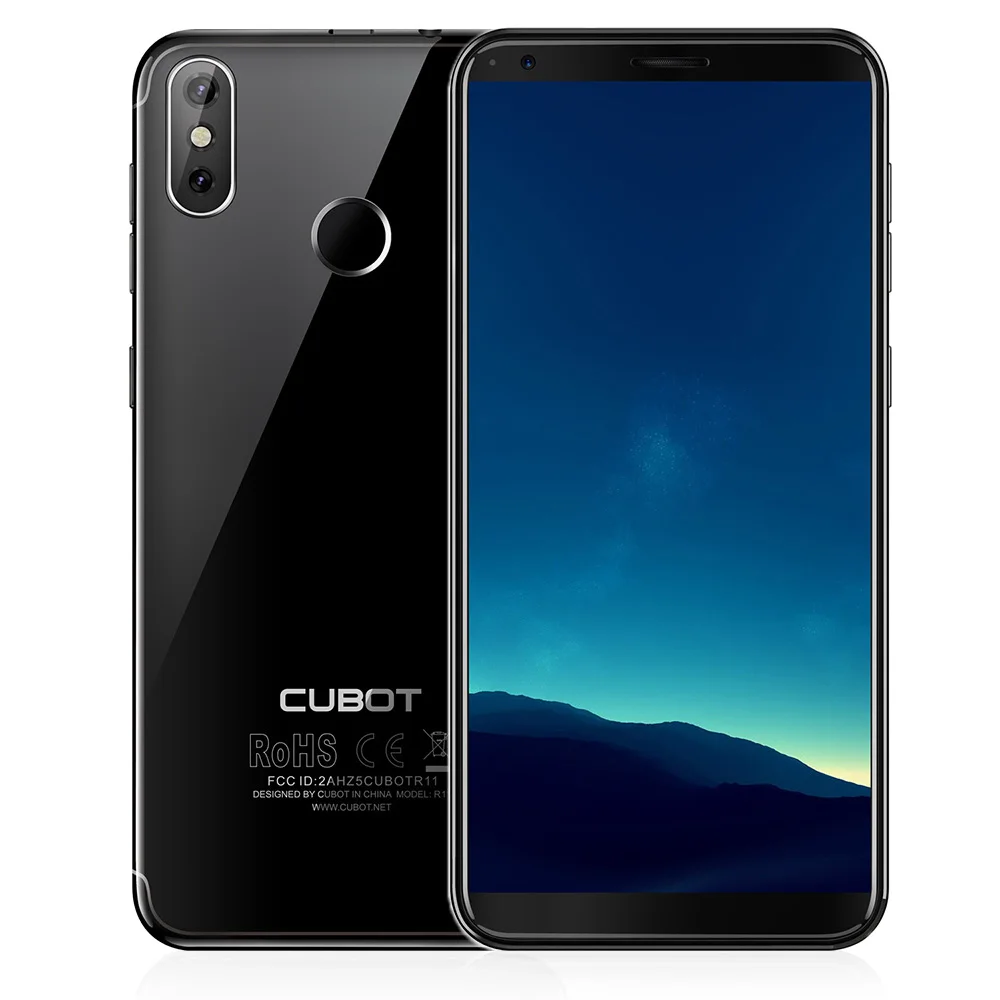 CUBOT R11 Android 8,1 5,5 ''18:9 полный Экран 8MP MTK6580 4 ядра 2 ГБ + 16 ГБ двойной сзади камеры мобильный телефон 3G отпечатков пальцев 2800 мАч