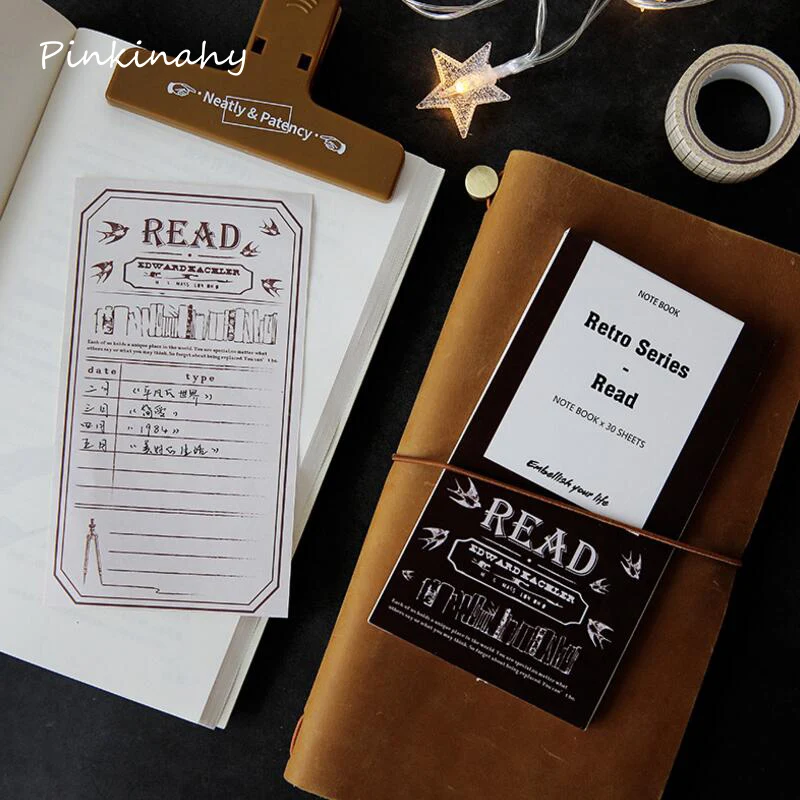 

30Sheets Travel Retro Desk Weekly Daily Planner Sticky Notes Stickers Paper Korean Stationery To Do List Office Supplies