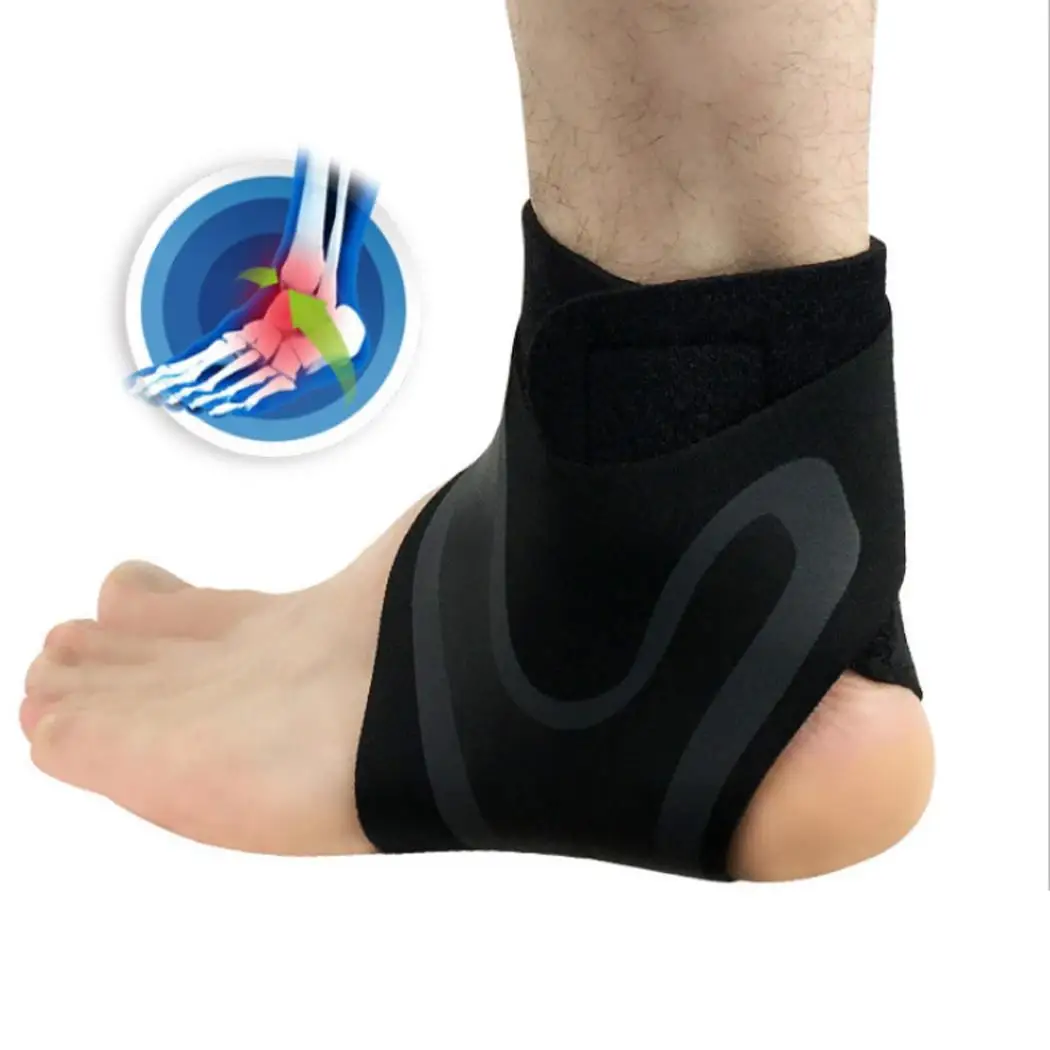1 шт. фиксатор для поддержки лодыжки, эластичность, свободная регулировка, Защитная повязка на ногу, предотвращение растяжения, Спортивная Фитнес-Защитная повязка - Цвет: black