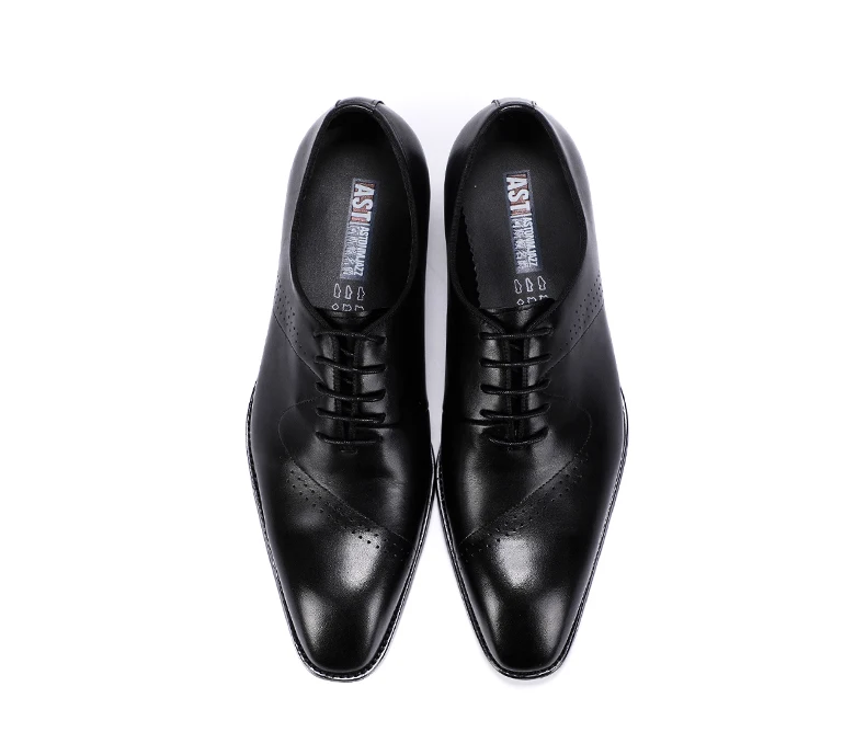 Men's Leather Casual Shoes Mens Breathable Genuine Leather Shoes Men Formal Casual Lace-up Oxford Shoes for Men Big Size 10 (10)
