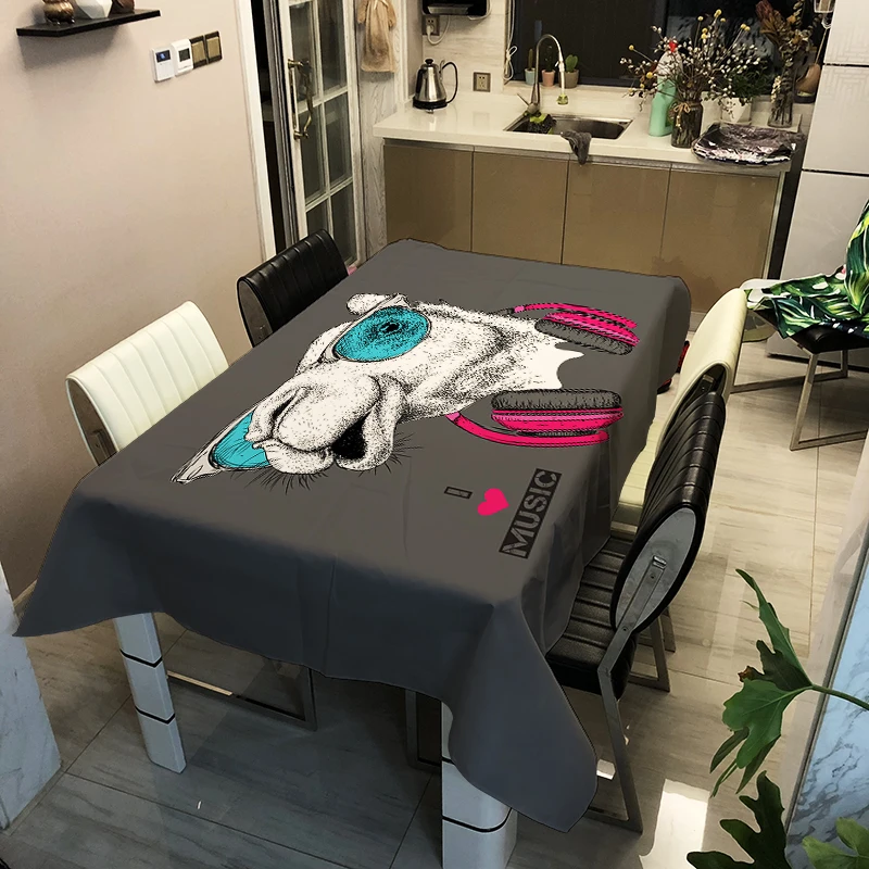 3d скатерть цифровая печать мотивы из мультфильма полиэстер водонепроницаемая Скатерть для свадьбы Праздничная скатерть