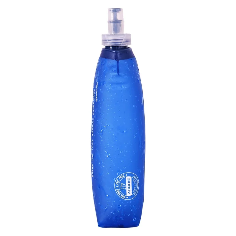 

1pc 250/500ML Water Bags Solid Blue Outdoor Camping Hiking Nice Soft Flask Sports Cycling Running Water Hydration Bottle hot