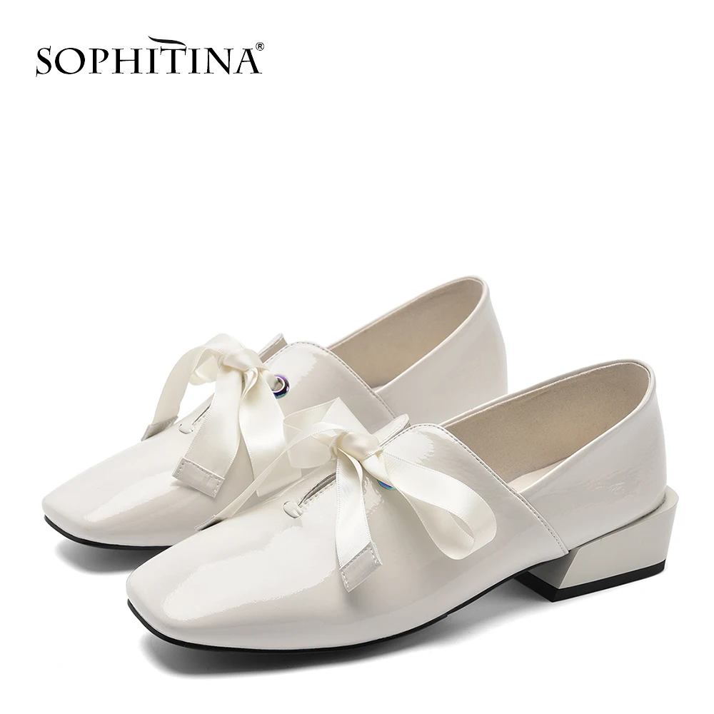 SOPHITINA/Новинка сезон весна осень женская обувь из натуральной кожи на плоской
