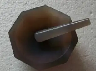 

Natural Agate Mortar and Pestle OD=100 mm 4" Inch Lab Grinding
