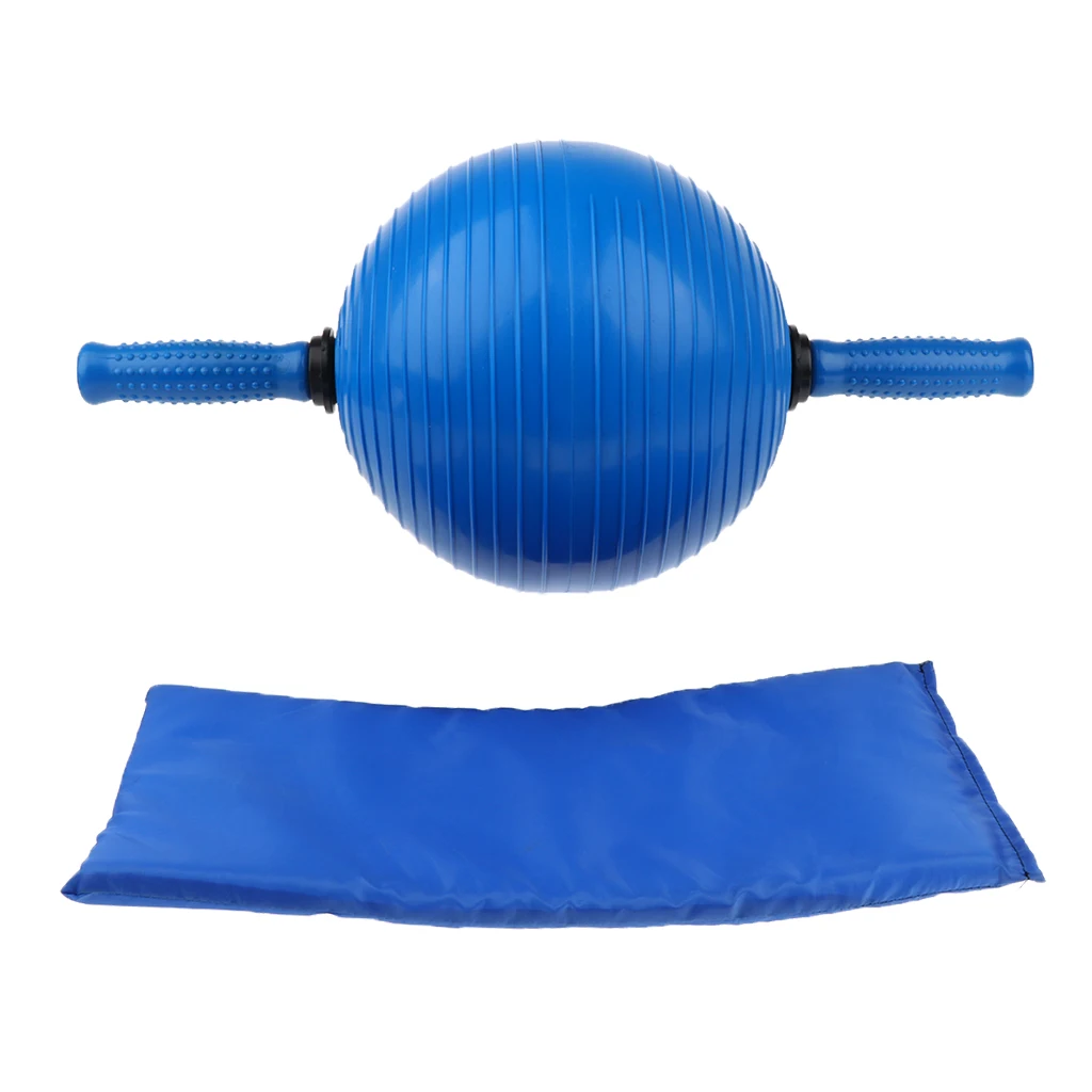 

Non-Slip Handles Abdominal Trainer Exercise Ball Fitness Exercise Tool with Knee Pad Suit for Home, the Gym, or the Office