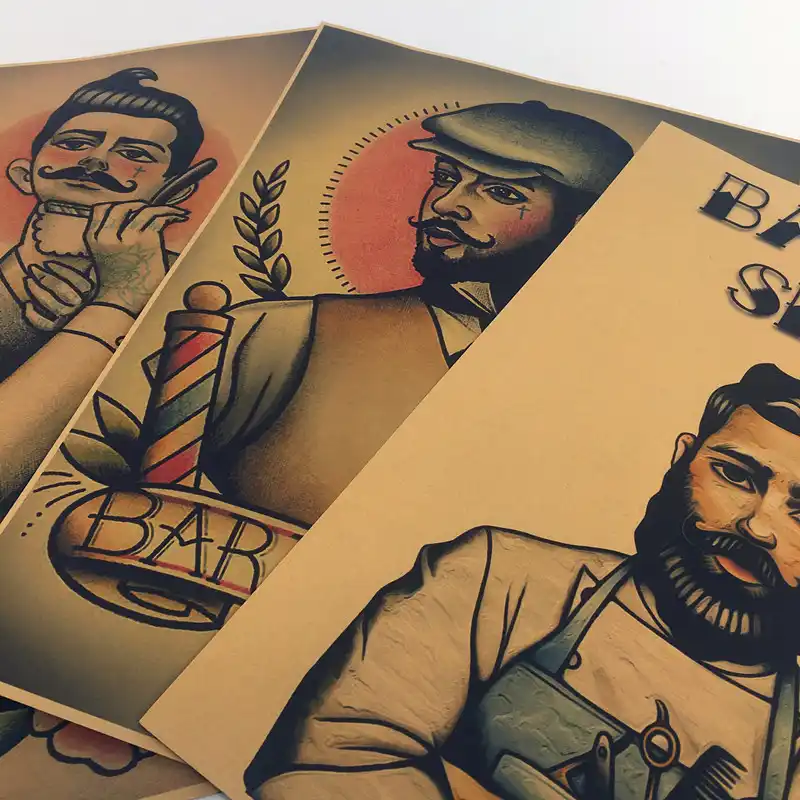 Vintage Sobre La Serie Eagle Tatuajes De Peluqueria Estampados De