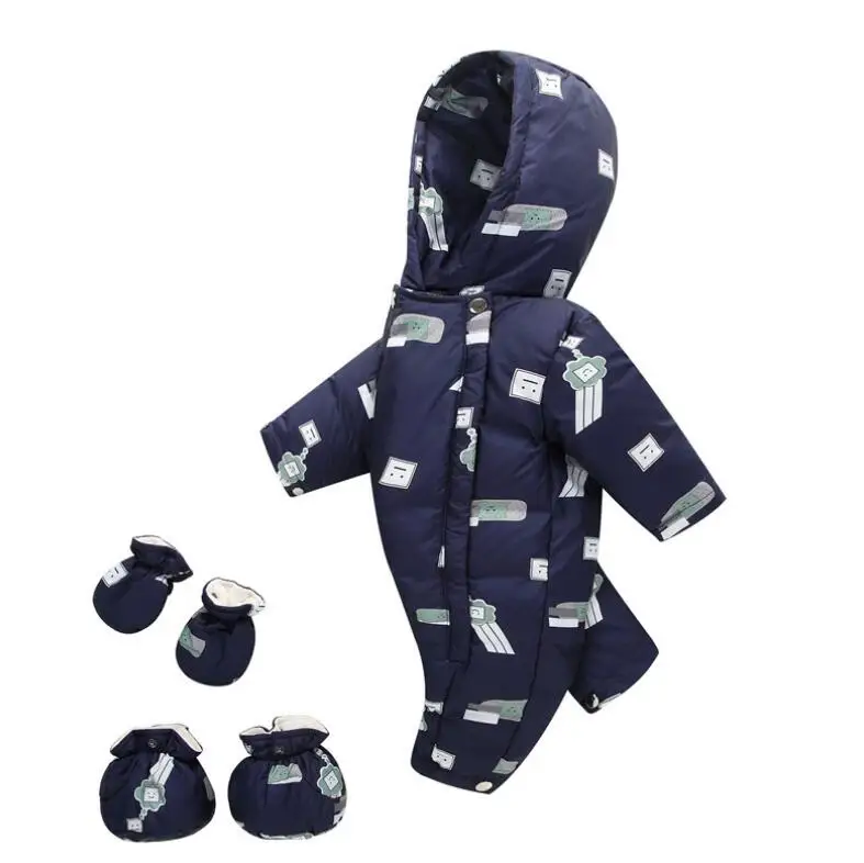 

New 2018 winter children's down jacket toddle baby jumpsuit clothing infant thickening warm down clothes Boy Girl overalls