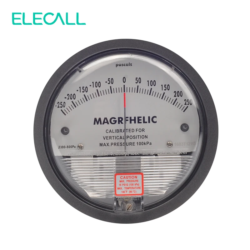 

ELECALL New Arrial -250~250PA TE2000 Micro Differential Pressure Gauge High Precision 1/8 "NPT Air Pressure Meter Barometer