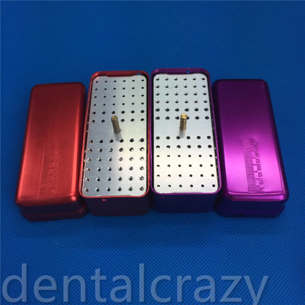 Новый 2 шт. 72 Отверстия держатель для стоматологической бормашины блок Автоклавный стерилизатор коробка стенд