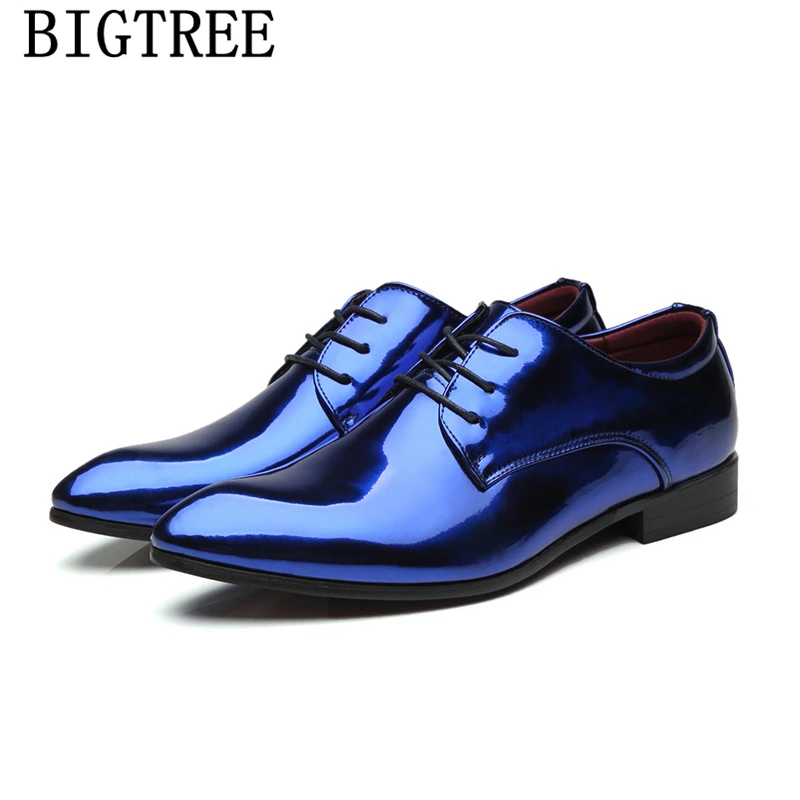Men Pointed Toe Dress Weddings Shoes British Mens Formal Coiffeur Party Elegant Luxury Brand Chaussure Homme huismerk kopen in de aanbieding