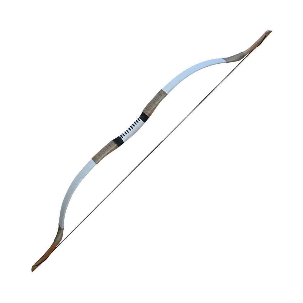 

Competition Bow Outdoor New Hunting Equipment Collection Level Traditional White Cowhide Reverse Bow Training Bow