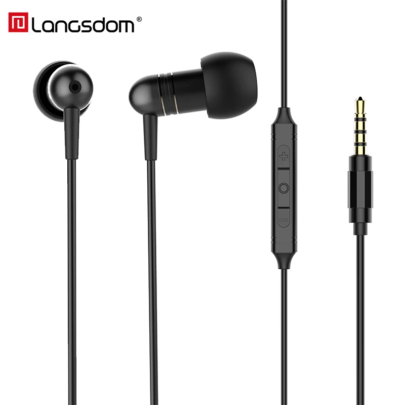 Langsdom M406C мини наушник для сна с микрофоном 3 5 мм наушники непроницаемые
