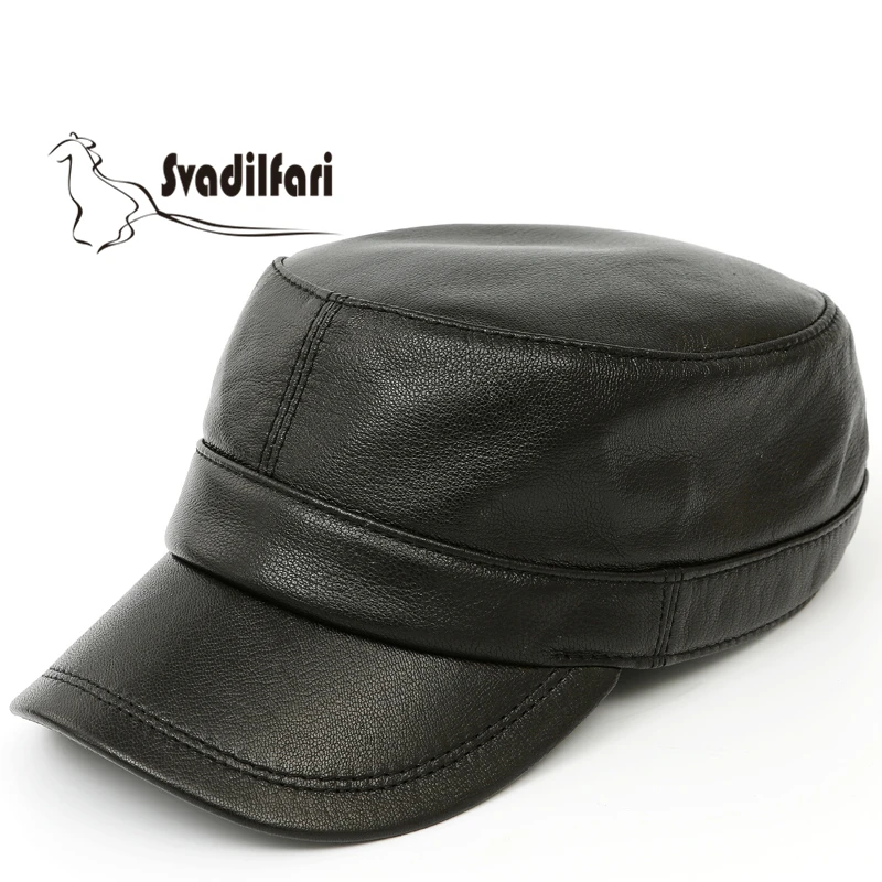 Кожаная кепка Kepi из тонкой овечьей кожи для мужчин модная теплая Кепка одного