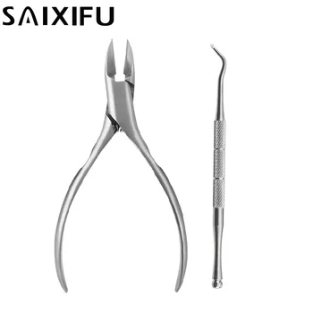 

2pcs/set Foot Cuticle Scissors Pliers Feet Care Toe Nail Clippers Trimmer Cutters Paronychia Nippers Manicure Tool BT30