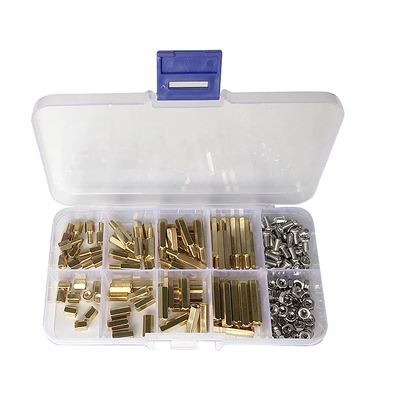

200pcs/set M2.5/M3*L+6mm Hex Nut Spacing Screw Brass Threaded Pillar PCB Motherboard Standoff Spacer Kit